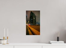 Load image into Gallery viewer, 9 x 16″, Glossy Canvas On Stretcher Frame Decepticon Building (alpha angle)
