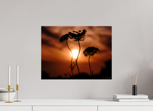Load image into Gallery viewer, 20 x 15″, Glossy Canvas On Stretcher Frame Sunset Flowers
